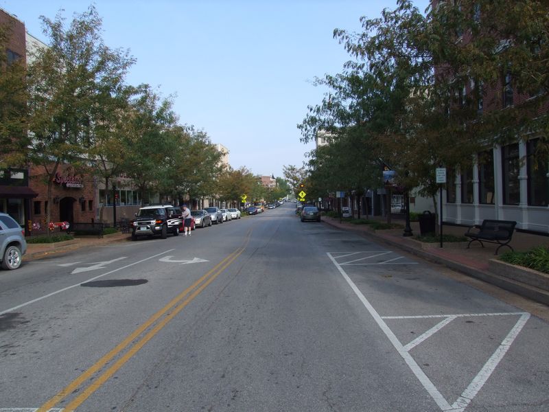 High & Monroe Streets Looking West on High