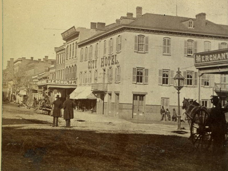 City Hotel at NW Corner of High St. & Madison St.