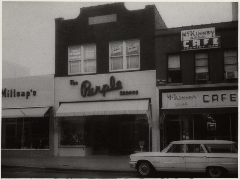 Purple Shop on 100 Block of E. High St.
