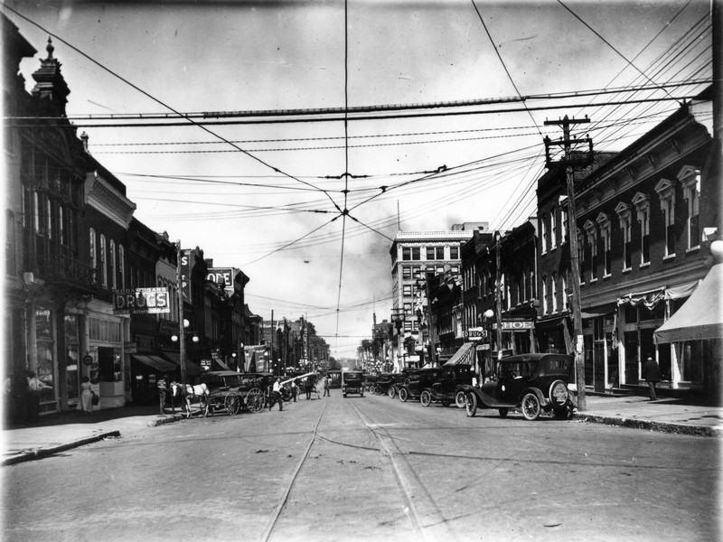 200 Block of E. High St. Looking West